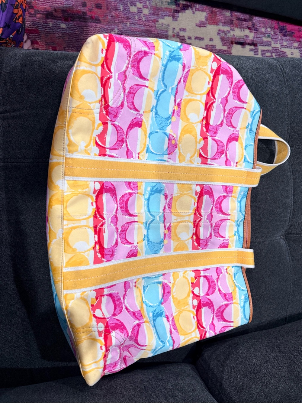 Coach Signature Scribble Extra Large Carryall Tote Bag - Multicolor